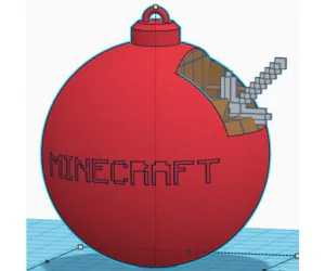 Minecraft Christmas Ornament 3D Models