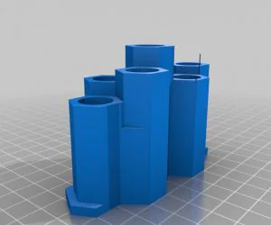 Basalt Pencil Holder With Less Holes 3D Models