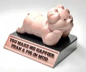 Cute Pig Desk Ornament 3D Models