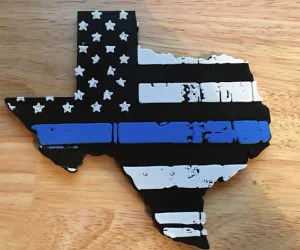 Texas Thin Blue Line Support 3D Models