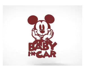 Mickey Baby In Car Decoration 3D Models