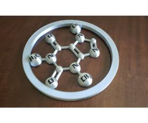 Decorative Caffeine Molecule 3D Models