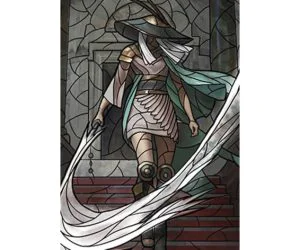 The Wanderer Stained Glass Litho 3D Models