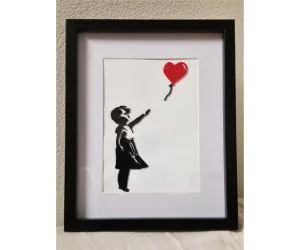 Banksy’S Girl With Balloon 3D Print 3D Models