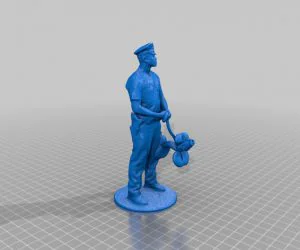 Security Guard With Pink Balloon Dog 3D Models