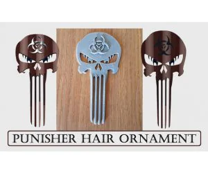 Punisher Hair Ornament Remix 3D Models
