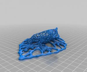 Frog On A Leaf Voronoi V1 3D Models