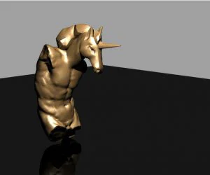 Dancing Unicorn Man Torso 3D Models