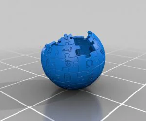 Wikipedia Complete Full Printable Globe 3D Models