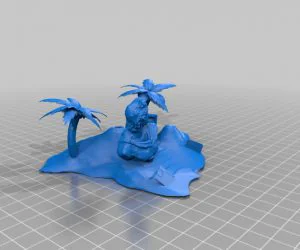 Vaporwave Island Remix 3D Models