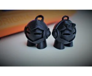 Marvin Headphones Key Ring 3D Models