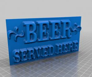 Beer Served Here Sign 3D Models