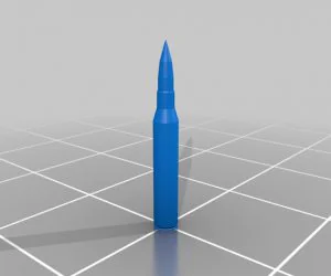 Threaded .50 Cal Bullet Case 3D Models