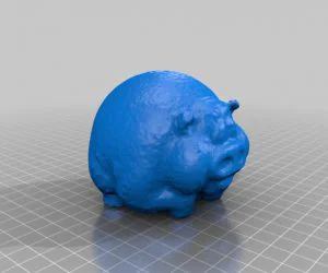 Fat Round Pig Ball 3D Models