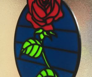 Stained Glass Type Rose 3D Models