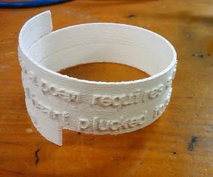 Spiral Poem Bracelet Mark 2 3D Models