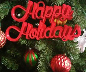 Happy Holidays Ornament 3D Models