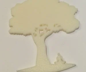 Buddhist Meditating By Tree 3D Models