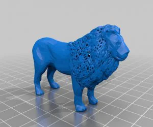 Lion Voronoi 3D Models