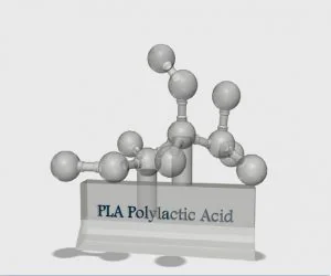 Pla Polylactic Acid Moleculedisplay 3D Models