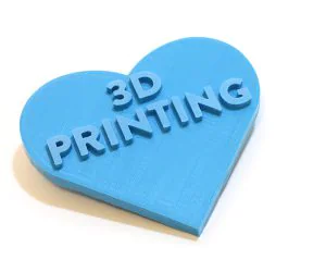 We Love 3D Printing Heart 3D Models