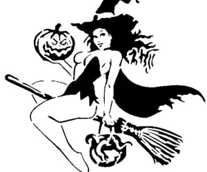 Witch Stencil 3D Models