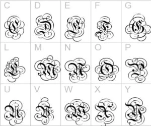 Alphabet Parchment Alfabeto Fonte Pergaminho 3D Models