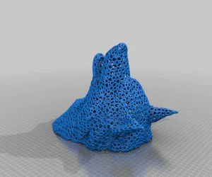 Voronoi Wolf Head 3D Models