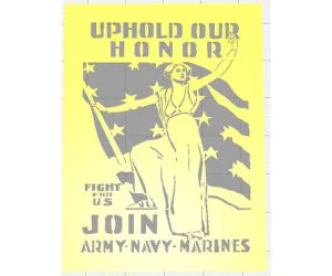 Ww1 Usa Recruitment Posters Commemorating 100 Years Anniversary Of Armistice Day Stencils Set Of Six Vol 2 3D Models