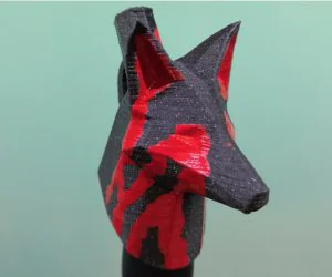 Fox Head Hookah Mouthpiece 3D Models