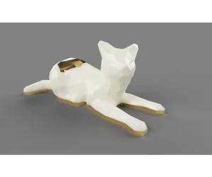 Low Poly Hexagon Cat 3D Models