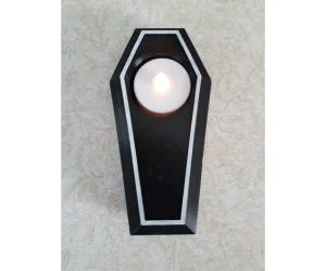 Coffin Tea Light Holder Halloween 3D Models