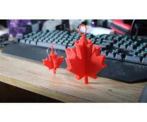 Maple Leaf Keychaincar Decoration Canada Day 3D Models