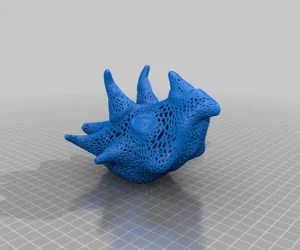 Triceratops Normal Voronoi Low Poly Bumpy 3D Models