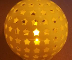 Parameterized Christmas Ball Ornament W Led Candle Holder 3D Models