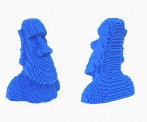 Voxel Moai 3D Models