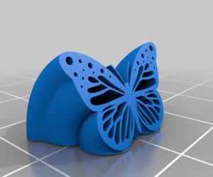 Curved Rubber Butterfly 3D Models