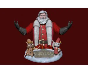 Santa Claus Bust Kurt Russell V2 9 Parts 3D Models