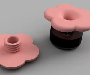 Yarn Bowl Flower Nut And Bolt 3D Models