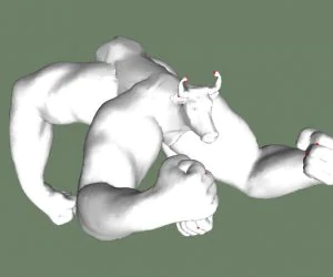 Cow With Very Beefy Arms 3D Models