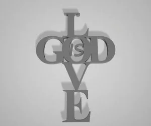 God Is Love Cross 3D Models