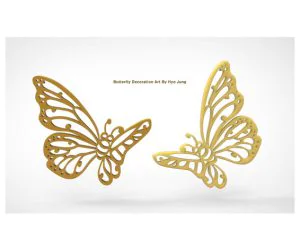 Butterfly Decoration Art 3D Models