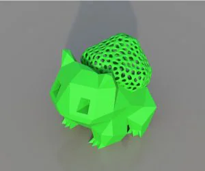 Low Poly Voronoi Hybrid Bulbasaur 3D Models