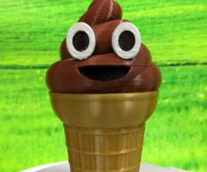 Ice Cream Emoji Or Poop On A Cone 3D Models
