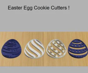 Egg Cookie Cutters 3D Models