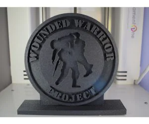 Wounded Warrior Logo With Stand For Memorial Day 3D Models