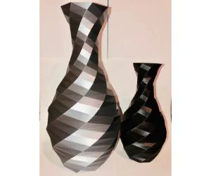 Vase Multifacettes Spirales 3D Models