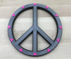 Peace Love Wall Decor 3D Models