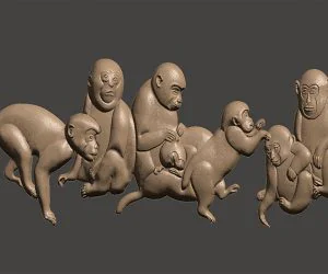 Monkeysfamily 3D Models