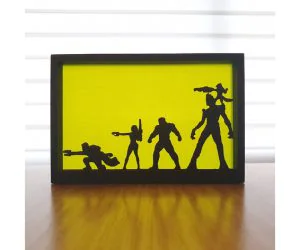 Guardians Of The Galaxy Silhouette Art 3D Models